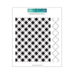 Concord & 9th Gingham Background Stamp Set