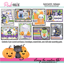 Load image into Gallery viewer, Pink and Main Micro Dots Embossing Folder, Magic Anti Static Powder Brush, Refill, Halloween Christmas Card Kit, Oh Nuts, Bootiful, Seasonal Truck, Cozy Critters
