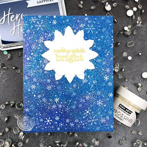 Hero Arts- Clings - Repositionable Rubber Stamps - Snowflake Swirl Bold Prints