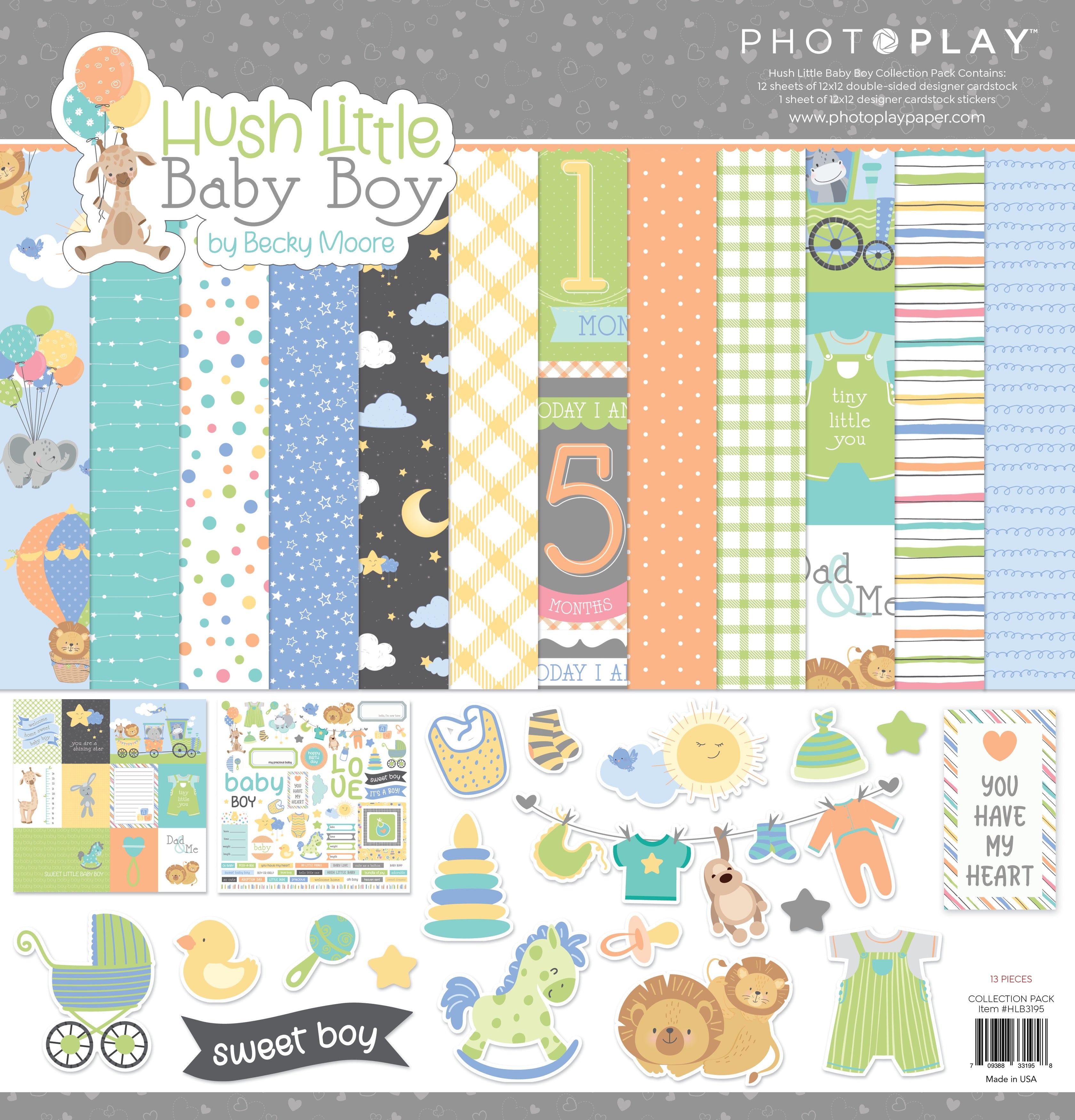 Photoplay Hush Little Baby: Boy Element Stickers