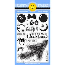 Load image into Gallery viewer, Sunny Studio Holiday Christmas Stamps, Dies- Holiday Style Fall Friends, Christmas Critters, Deck The Halls, Lacy Snowflake Die, Holiday Express
