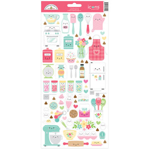 Doodlebug Made With Love Collection- Baked with Love Shape Sprinkles, 6x6, Doodlepops