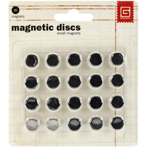 Magnetic Disc 20 Small Magnets Basic Grey