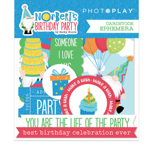 Photoplay Norbert's Birthday Party- 12 x 12 Collection Pack, Elements Paper, Ephemera
