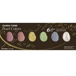Kuretake - Gansai Tambi - Pearl Colors - 6 Color Set