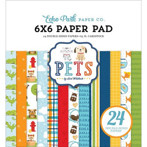 Echo Park Pets Collection Kit, Ephemera, Solids, 6x6