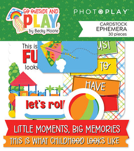 Photoplay GO OUTSIDE & PLAY 12 x 12 Collection Pack, Ephemera