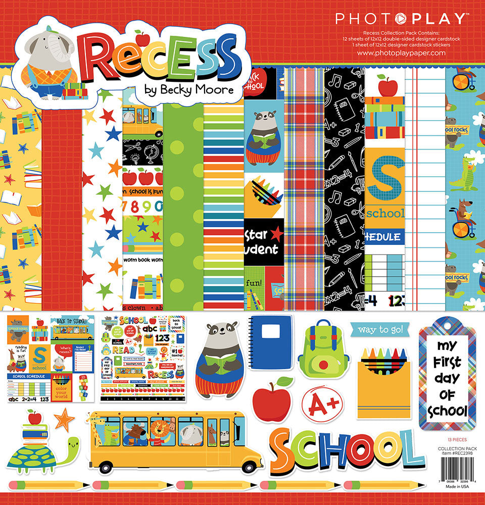 Photoplay RECESS School 12 x 12 Collection Kit and Ephemera