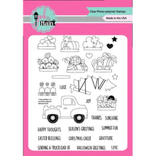 Load image into Gallery viewer, Pink and Main Micro Dots Embossing Folder, Magic Anti Static Powder Brush, Refill, Halloween Christmas Card Kit, Oh Nuts, Bootiful, Seasonal Truck, Cozy Critters
