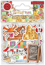 Load image into Gallery viewer, Craft Consortium SANDY PAWS, Paper, Wood Shapes, Enamel Rings, Stamps

